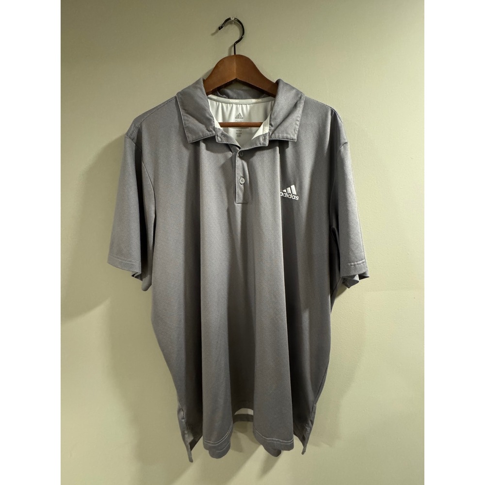 Adidas Polo Shirt Golf Performance 2XL Gray Mens